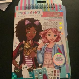 A fashion design sketchbook